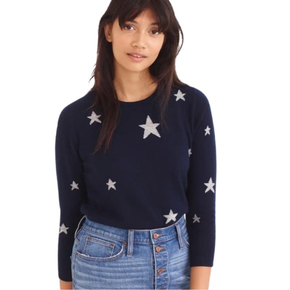 J Crew Cashmere sweater with intarsia-knit stars - Picture 3 of 15